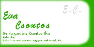 eva csontos business card
