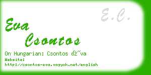 eva csontos business card